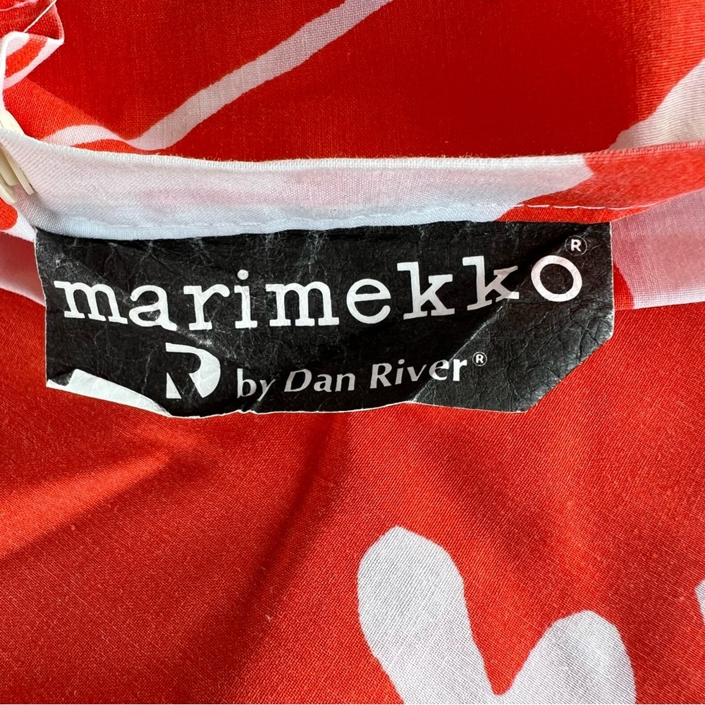 Marimekko Orange and White Floral Duvet Cover - Picture 7 of 12